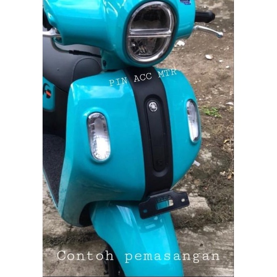 Breket dudukan plat no Kumis depan FAZZIO Yamaha logo Laser FAZZIO PNP