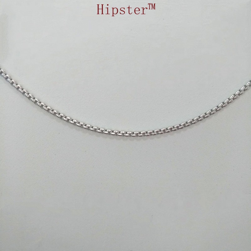 Hot Sale High Street Hip Hop Style Simple Square Hollow Trendy Retro Clavicle Chain