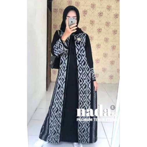 (READY STOK) Baju tenun - Gamis tenun - gamis etnik - baju etnik - gamis - gamis syar'i - baju tenun - baju etnik - tenun couple - baju tenun wanita - set couple tenun - Family couple baju tenun keluarga request size dan modell