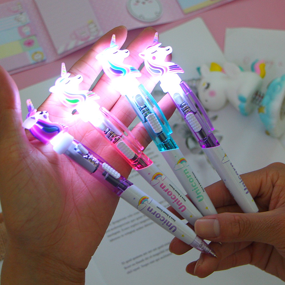 1pc Pulpen 0.5mm Desain Kartun Unicorn Lucu Untuk Stationery Sekolah