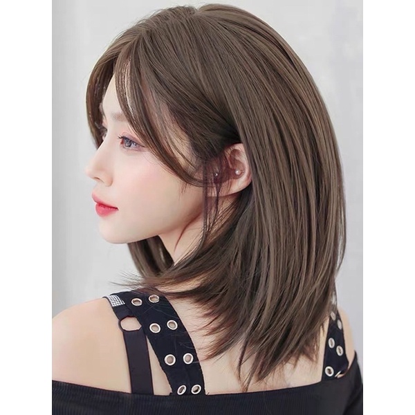 119 full wig korean straight tanpa poni short 39 cm