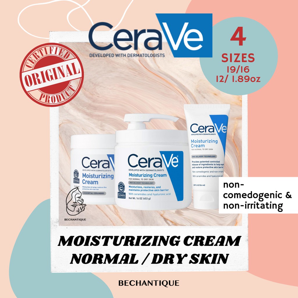 Original CERAVE Moisturizing Cream Full Size Moisturizer Dry Skin & Normal Skin Moisturizer CeraVe