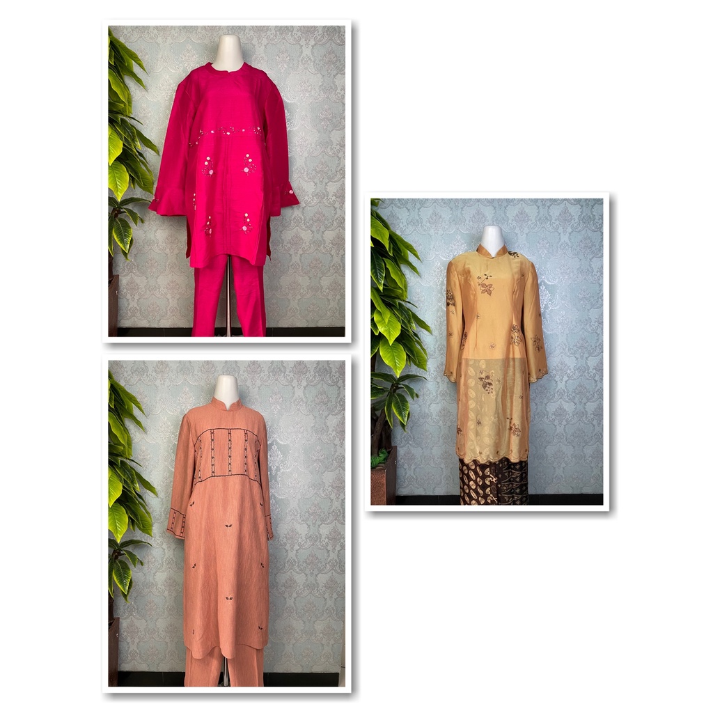 SETELAN BAJU MUSLIM SERAGAM PESTA BAHAN SUTERA PRELOVED