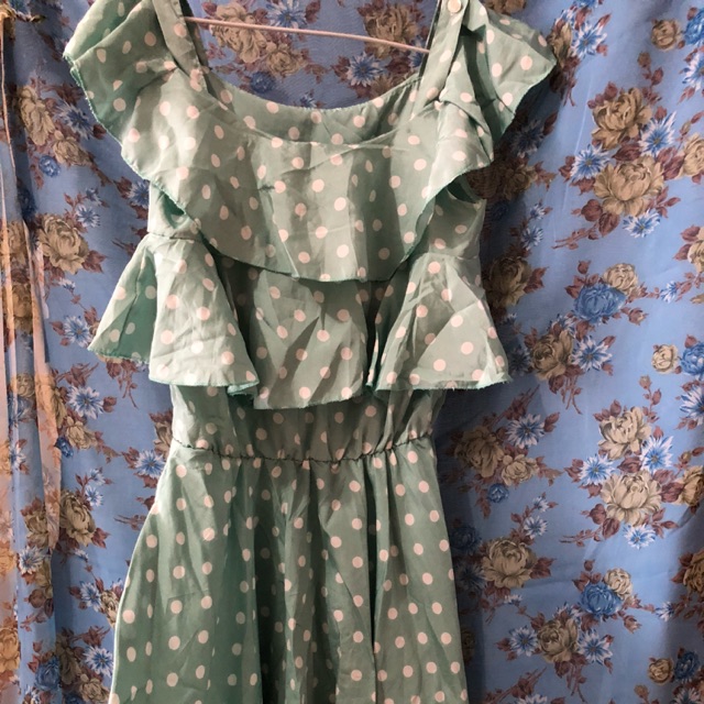 Preloved ruffle polkadot dress