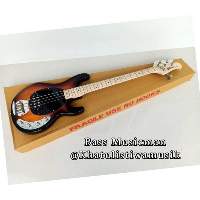 Gitar Bass Musicman custom Pu gnb Korea sunburst