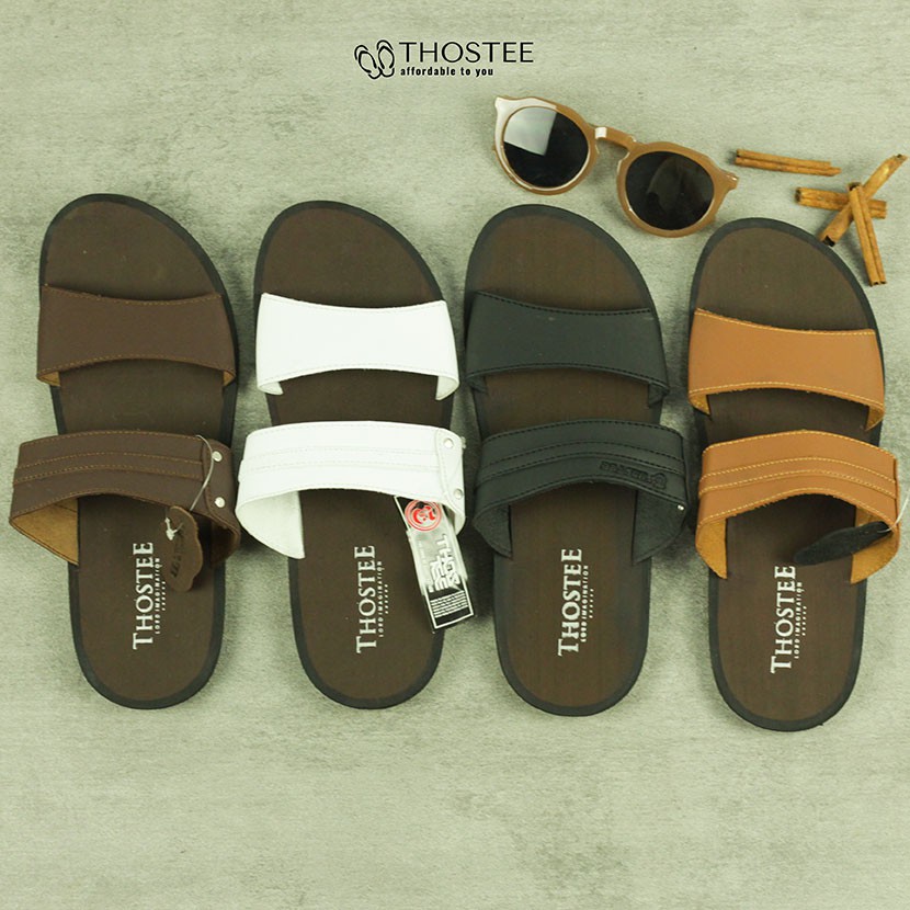 Sandal Jepit Kulit Pria Thostee Jari B2 pusatmode1234