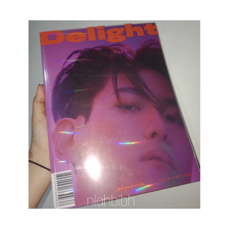 ALBUM BAEKHYUN DELIGHT VER CINNAMON ONLY + FOLDED POSTER + STICKER