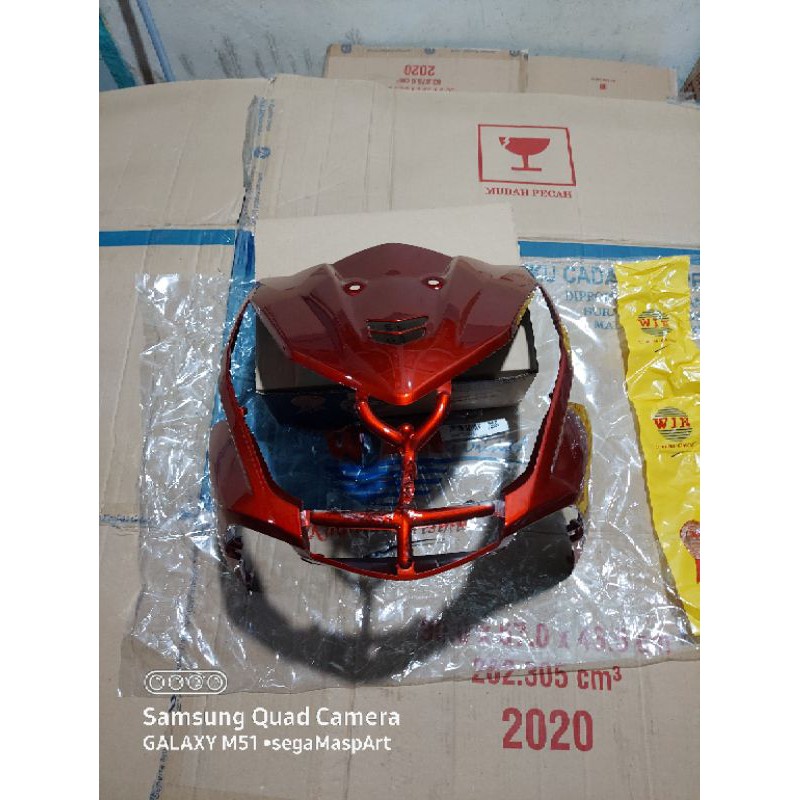 cover front tameng panel beat fi K25 merah maroon