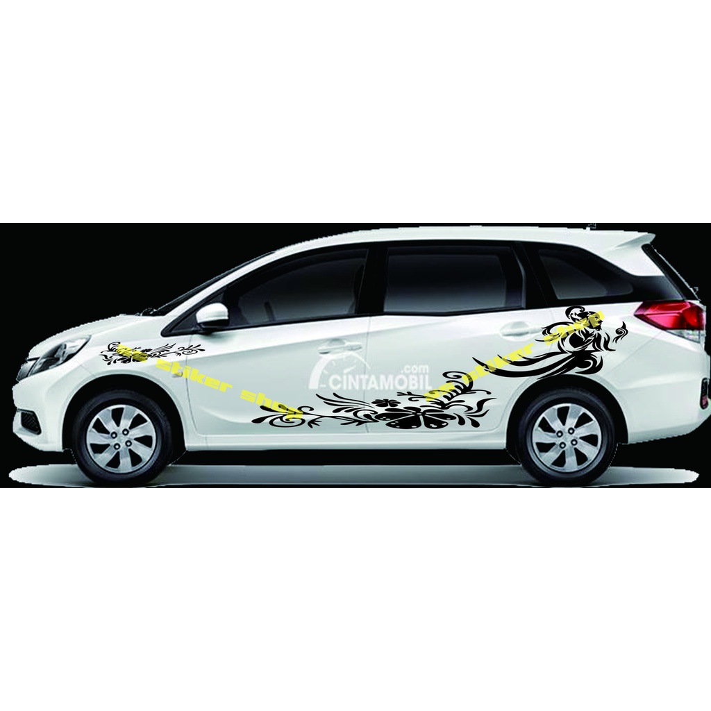 Terbaru cutting stiker mobil honda mobilio brio jazz avanza xenia sigra calya stiker bunga wayang