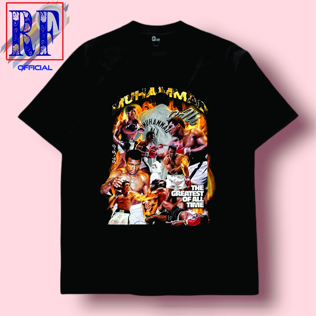 Kaos Oversize Vintage Black T-Shirt - BOXING MUHAMMAD ALI