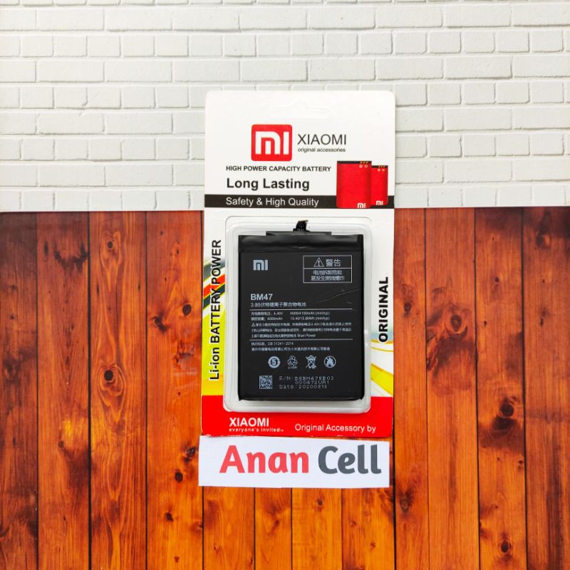 Baterai Batre Xiaomi Redmi 3 / Redmi 3S / Redmi 3 Pro / Redmi 4X BM47 / Baterai Xiaomi BM47 BM 47