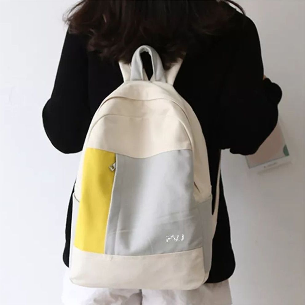 PVJ - Tas Sekolah Ransel Anak Perempuan Polos Korea Style Backpack School