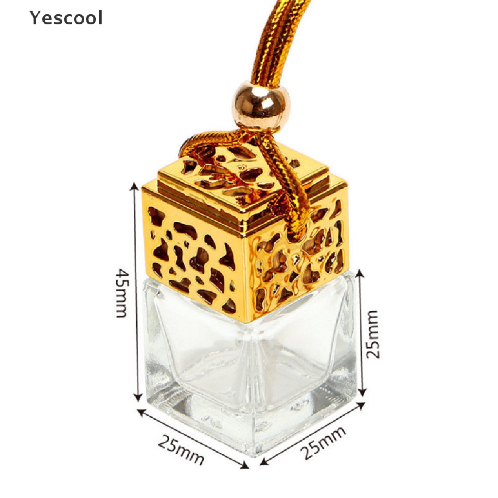 Yescool Botol Kaca Kosong Diffuser Parfum Untuk Ornamen Kaca Spion Mobil