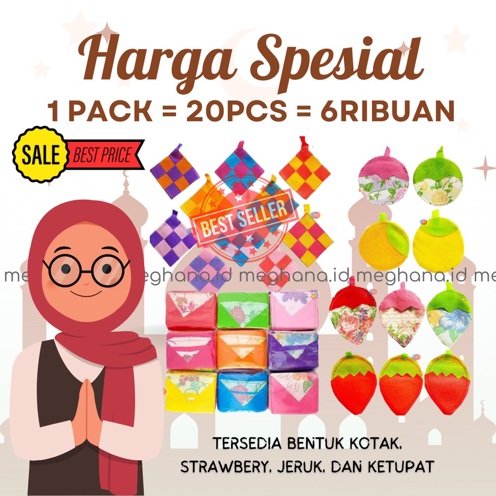 20PCS ANGPAO ANGPAU AMPLOP LEBARAN IDUL FITRI IMLEK KETUPAT BUAH PERSEGI ANGPAO MURAH- alexa