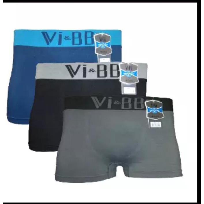 3 Pcs Celana Dalam Boxer Pria Premium Tanpa Jahitan