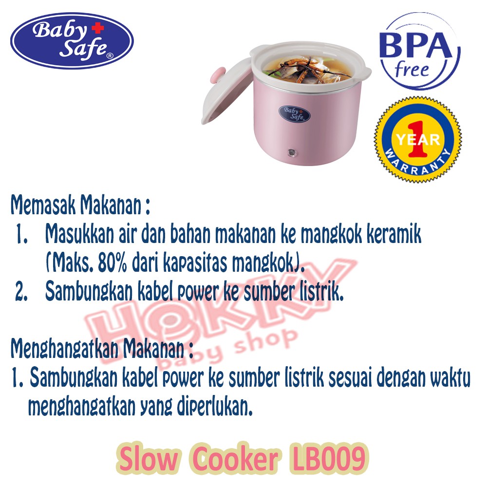 Baby Safe Slow Cooker LB009 Babysafe Food Maker