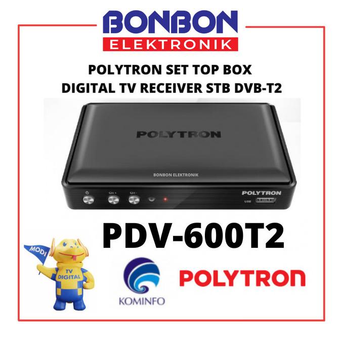 Polytron Set Top Box PDV-600T2 DVB T2 TV Digital
