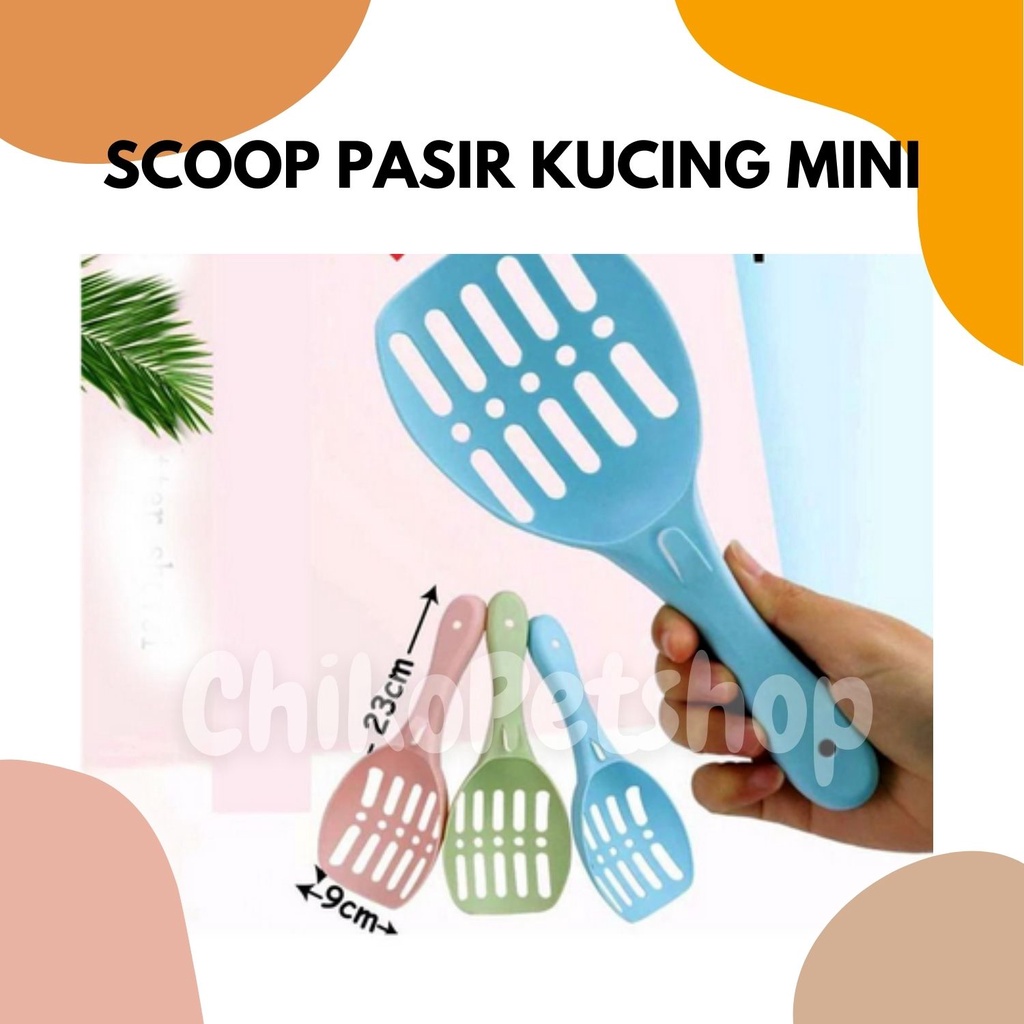 Scoop Pasir Kucing Sekop Serokan mini Cat Litter Kucing Anjing