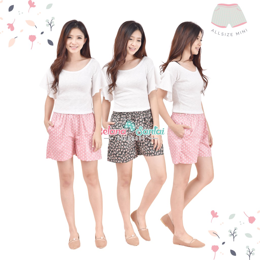 Celanasantai Celana Pendek Wanita Katun Jepang / Hotpants / Celana Tidur / Celana Kolor / Celana Rum
