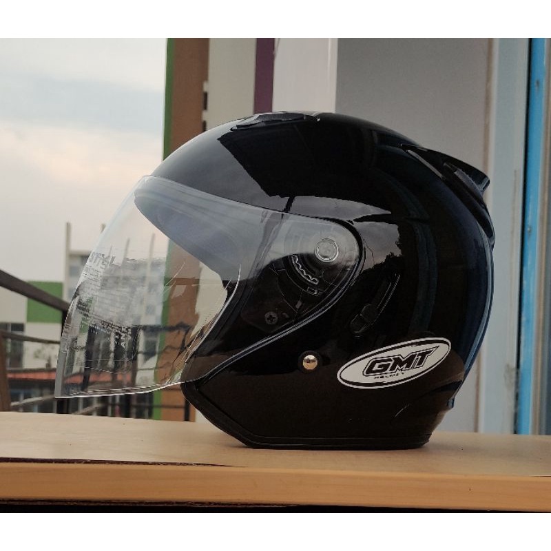 HELM DEWASA CEWEK COWOK CENTRO DAG BLACK GLOSS