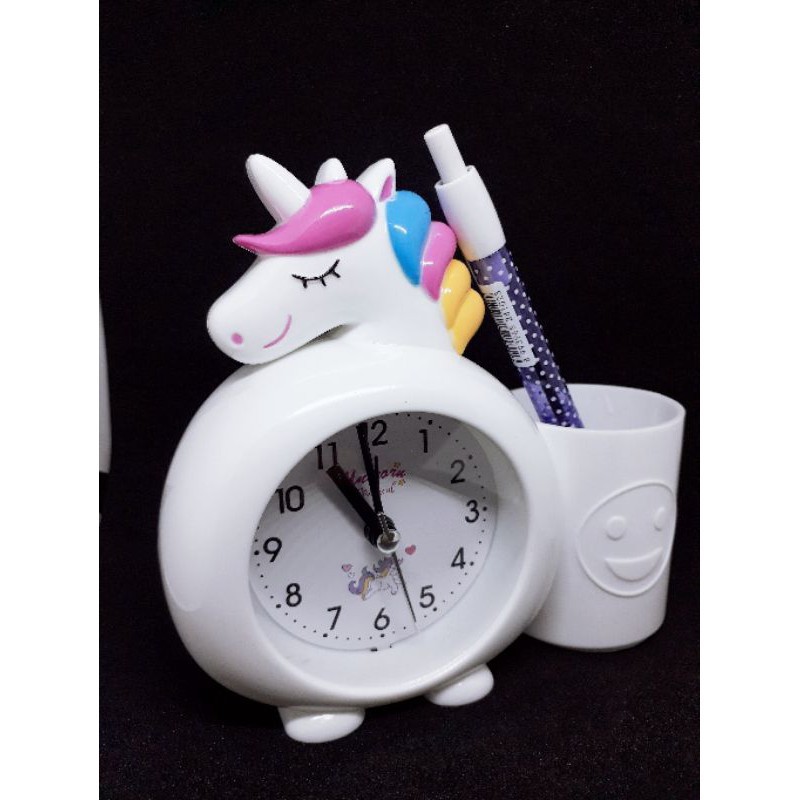 Big Sale!! Jam Weker Bunyi Standar Unicorn | Jam Alarm Karakter | Dekorasi Meja Gratis Bubble'