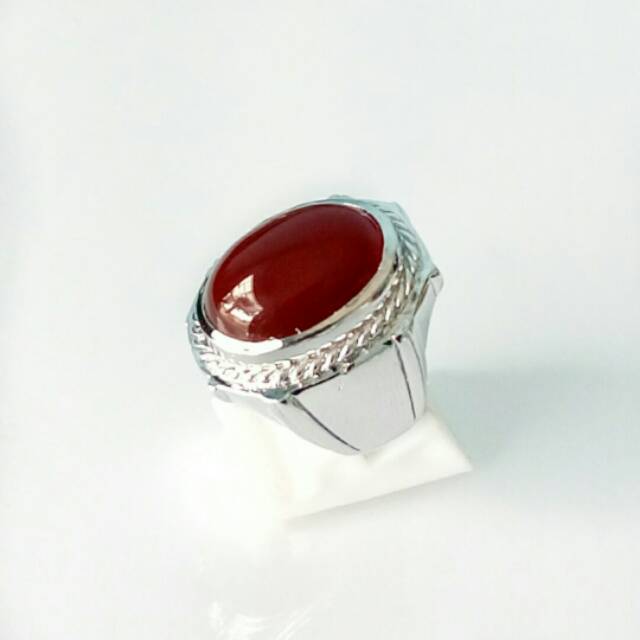 Cincin Batu Akik Natural Red Brown Rafflesia Super Termurah