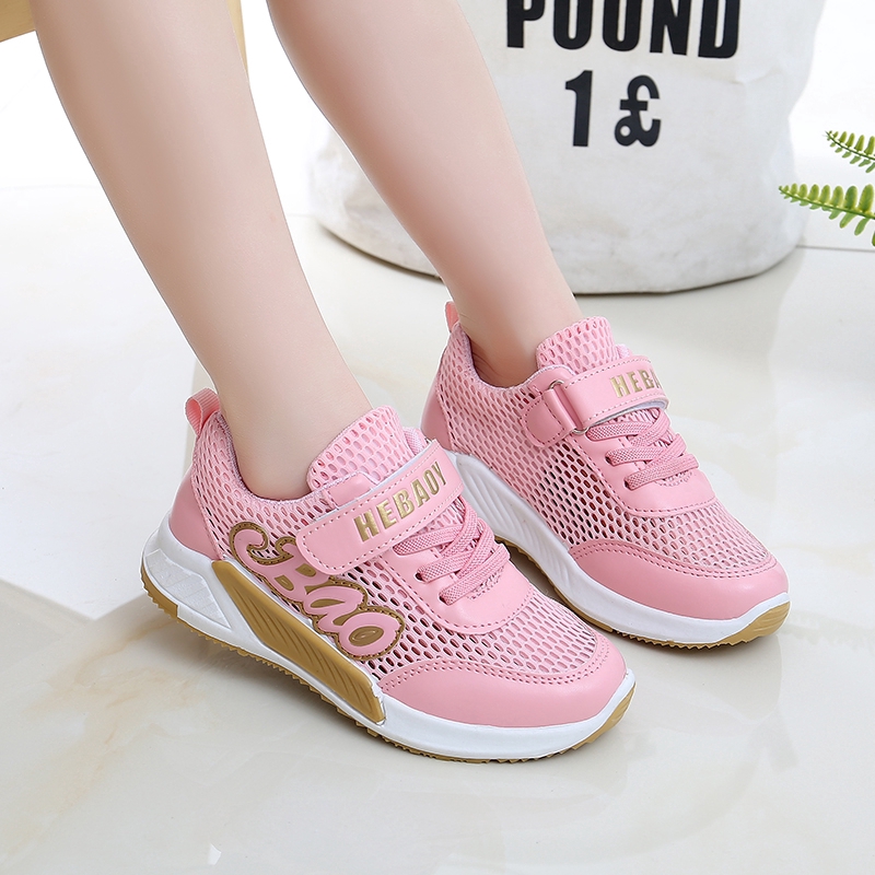 W6605 mesh sepatu anak sneakers perempuan lakilaki