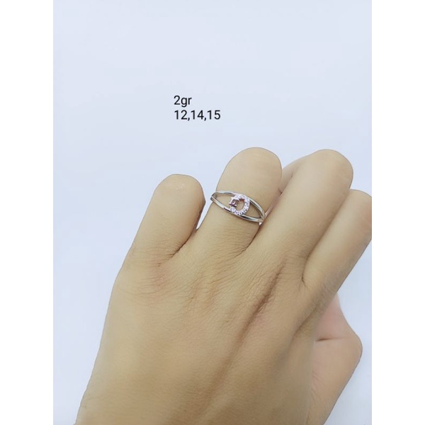 cincin oval mp chan*l pls silver925 / cincin perak asli lapis mas/ cincin fashion perak asli 925