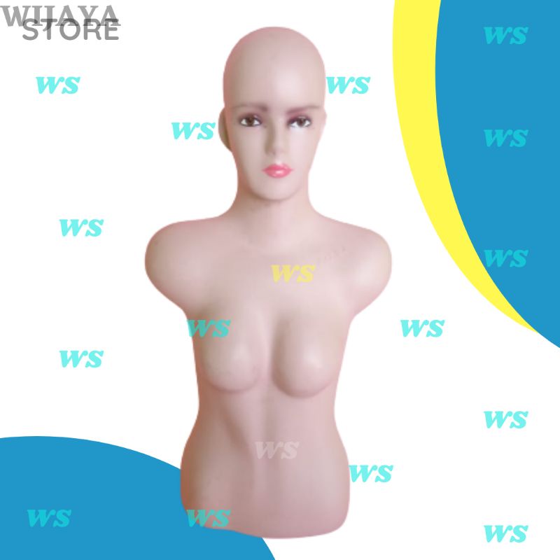 Manekin Cewek Botak Gamis Mukena Jilbab NK - Patung Baju Dm Botak NK