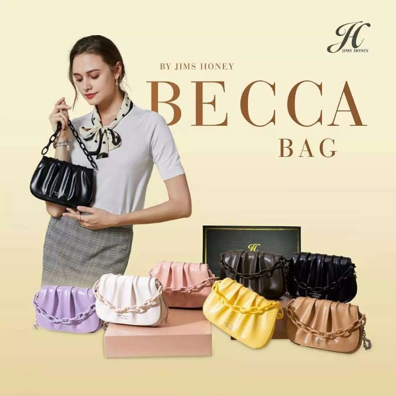 Tas Wanita Kekinian - Tas Jelly - Tas Stylish - Becca Bag Jims Honey - Tas Selempang - Tas Jinjing