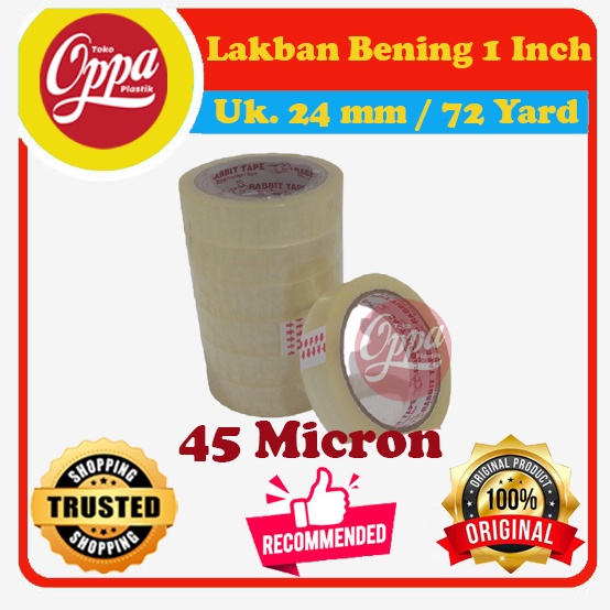 

LAKBAN 1 INCH 72 YARD / ISOLASI / LAKBAN BENING 24MM 72 YARD FULL