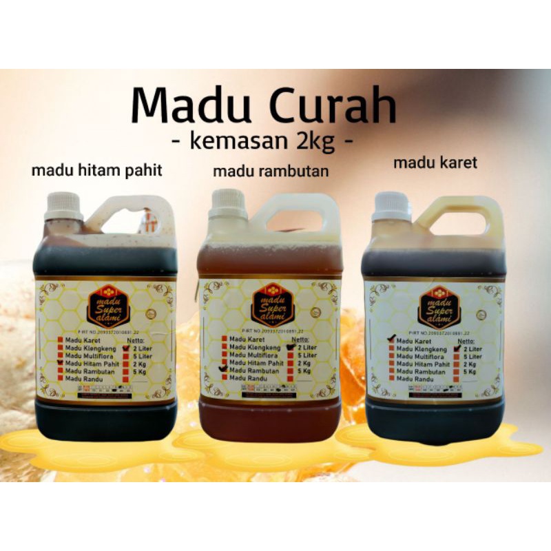 

Madu Curah Alami Al Yamany (madu pahit, madu karet dan madu rambutan)