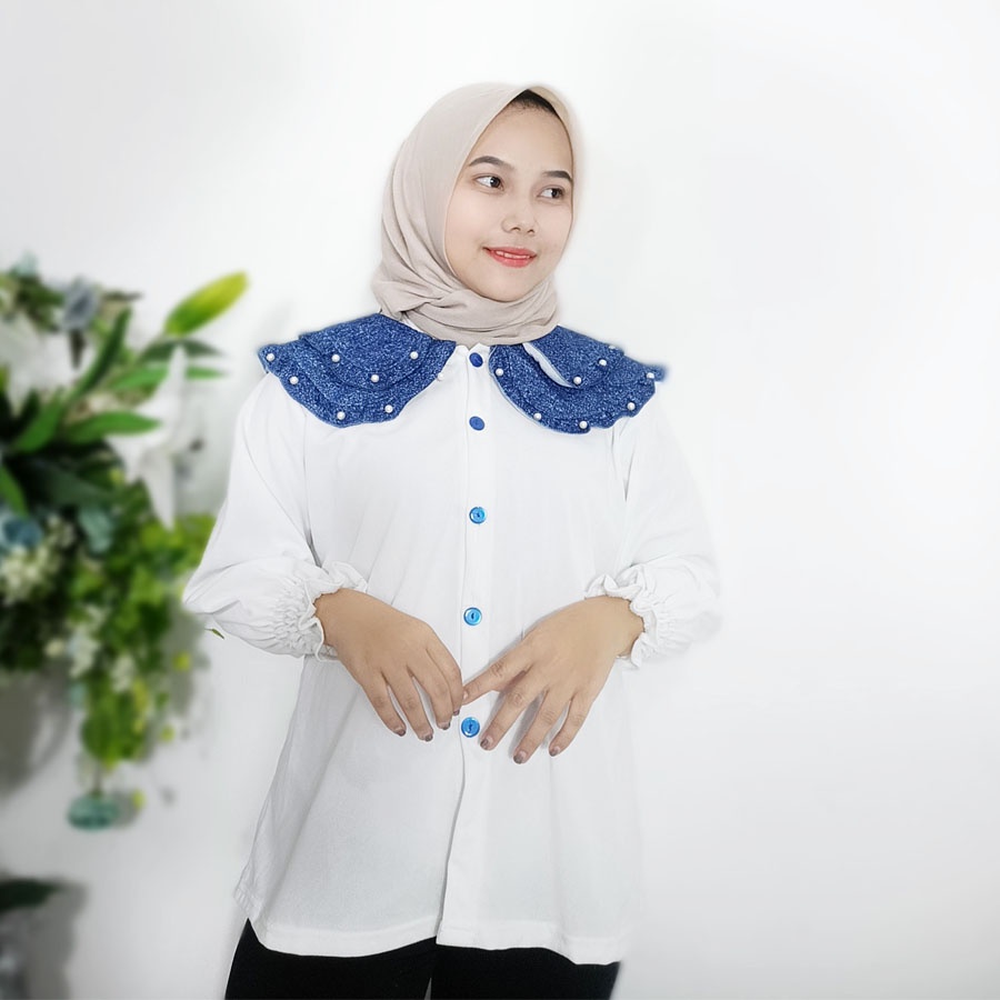 KEMEJA BUSUI KRA DENIM MUTIARA GL FASHION