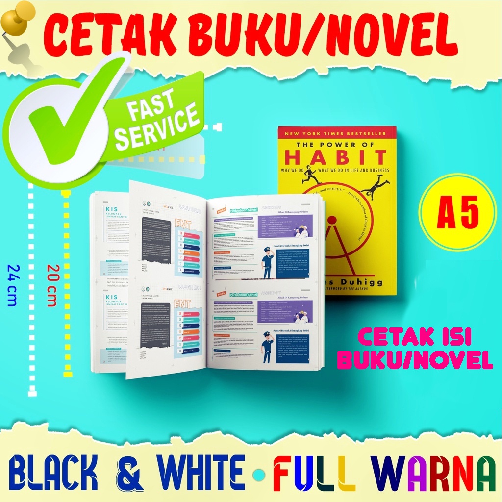 

JASA PRINT CETAK BUKU, NOVEL, COMIC - Bookpaper Ukuran (A5 /14x21 cm)