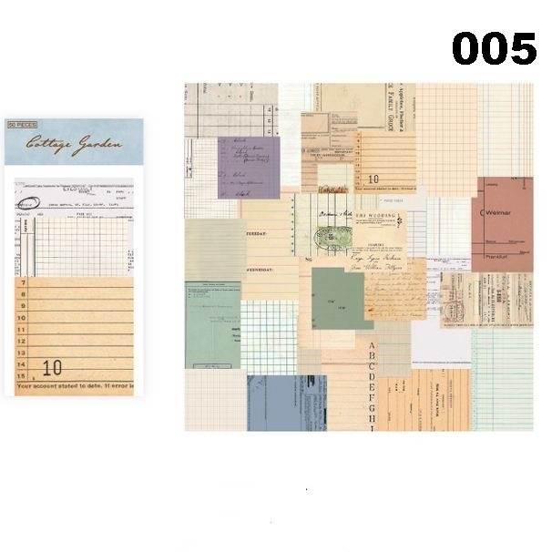 

(DISKON TERMURAH) Scrapbook Paper Pack 3 Size - Village Garden Series (60pcs) - 005