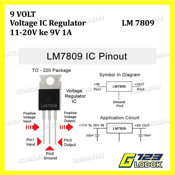 LM 7809 L7809 7809 TO 220 Positive Voltage IC Regulator 9V Volt 1.5A