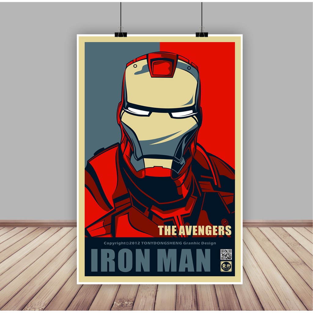 Poster Retro Minimalis superhero