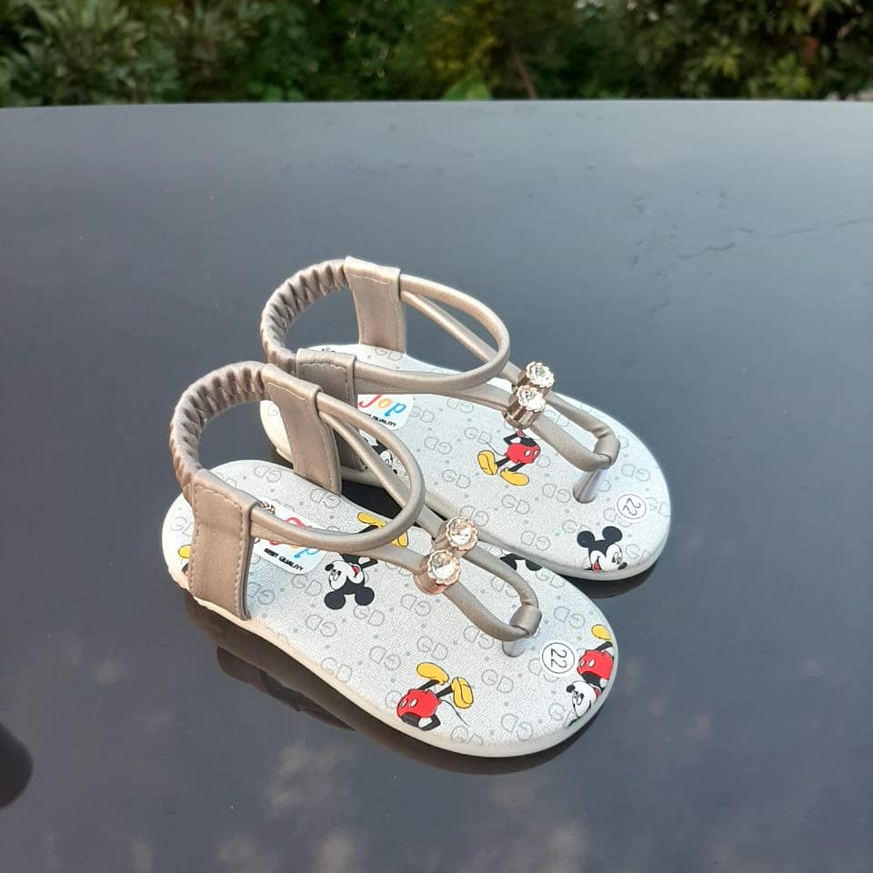 SDP08MM 22-25 Sandal Anak Perempuan Umur 1 2 3 tahun - Motif Diamond Mickey Mouse Anti Slip