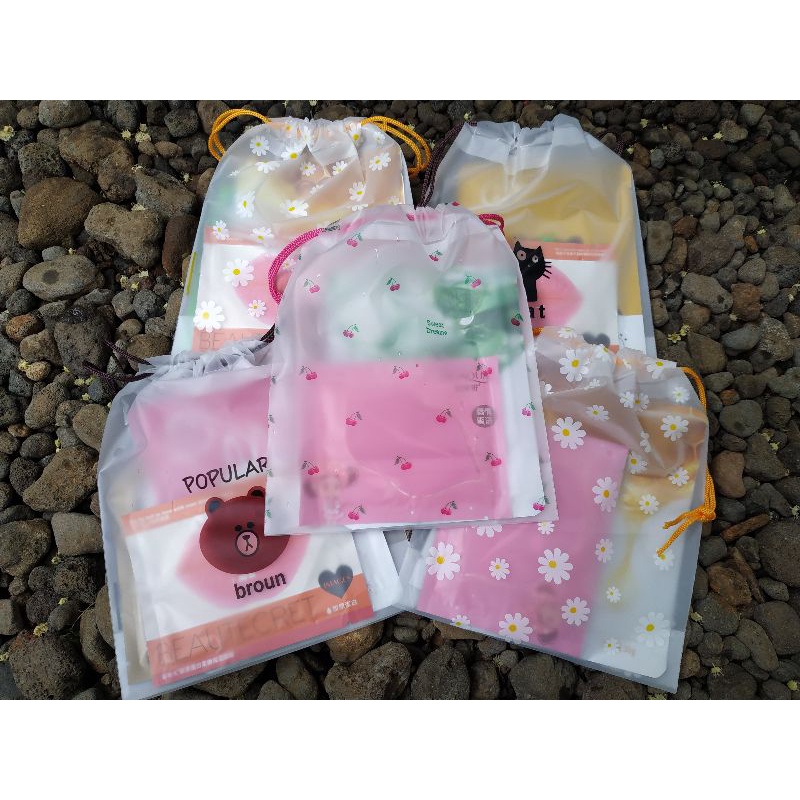 Paket Skincare BioAqua Facial Mask, BioAqua Lips Mask, Image Eye Mask [Paket Hemat 2]