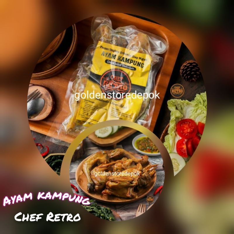 

paket ayam kampung frozen bumbu ungkep se ekor chef retro plus sambel korek enak nikmat