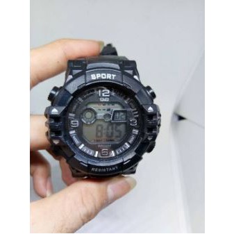 Cod Bayar Ditempat Jam Tangan Pria Sporty Q&amp;Q Digital Rubber QQ002