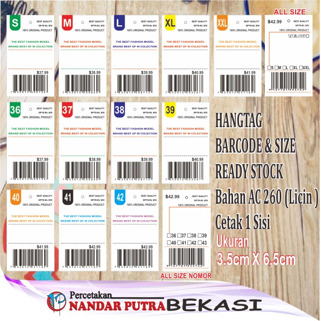 

(56pcs) Hangtag Size & Barcode Ready Stock