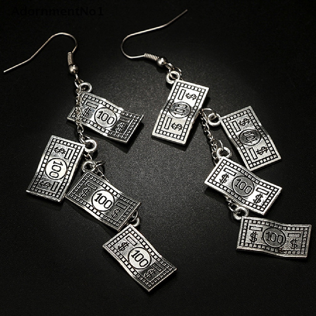 (AdornmentNo1) Anting Tusuk Gantung Desain Koin Dolar Gaya Vintage Menarik Untuk Wanita