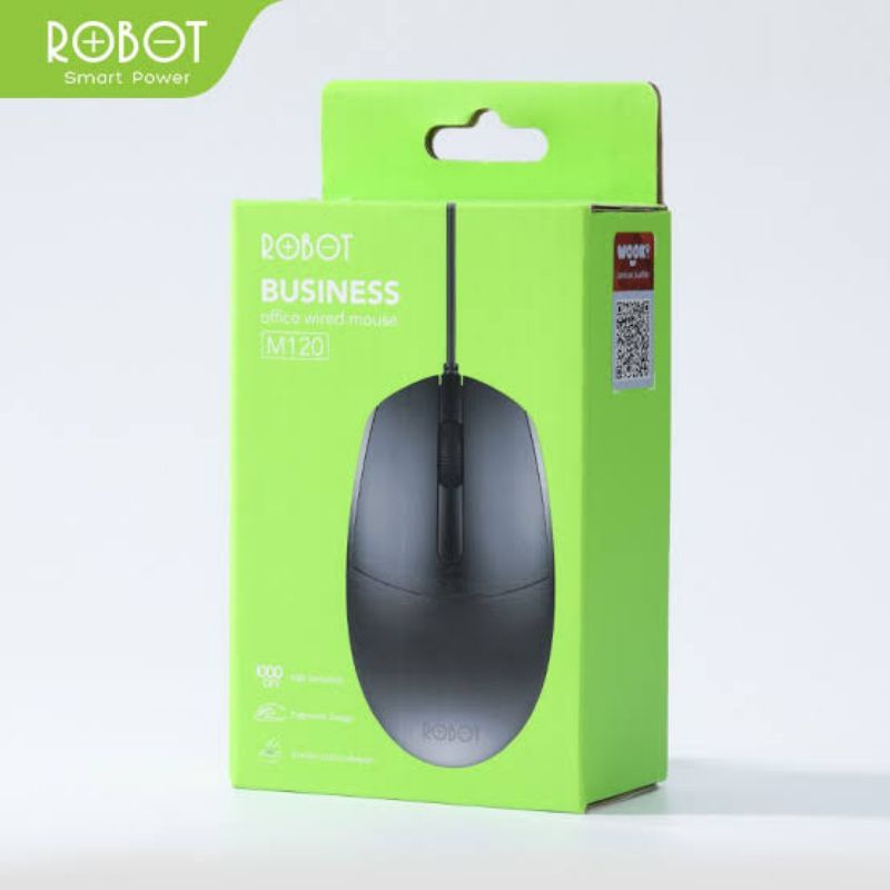 (M120 ROBOT) MOUSE USB ANTI SLIP SCROLL 1000 DPI DESAIN ERGONOMIC MOUSE ROBOT