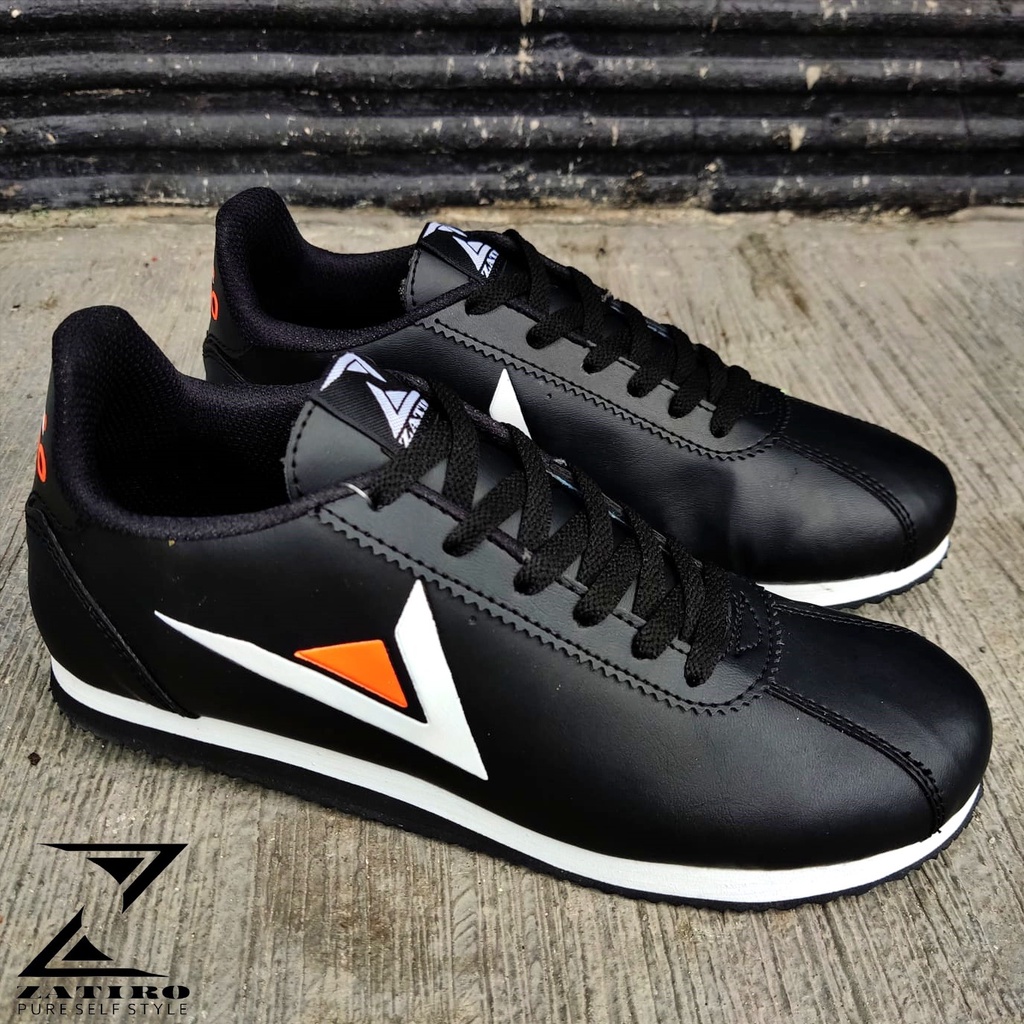 Sepatu Terbaru Fashion Pria Zatiro Kulit Sepatu Sneakers Running Gym Shoes Casual Sports Olahraga Wa