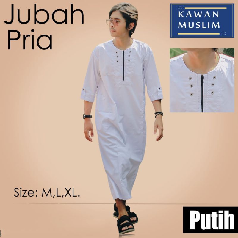Jubah Arab Kekinian Kawan Muslim COD Juga Oke-Baju Berkah-Gamis Pria Katun Toyobo Kawan Muslim - Put