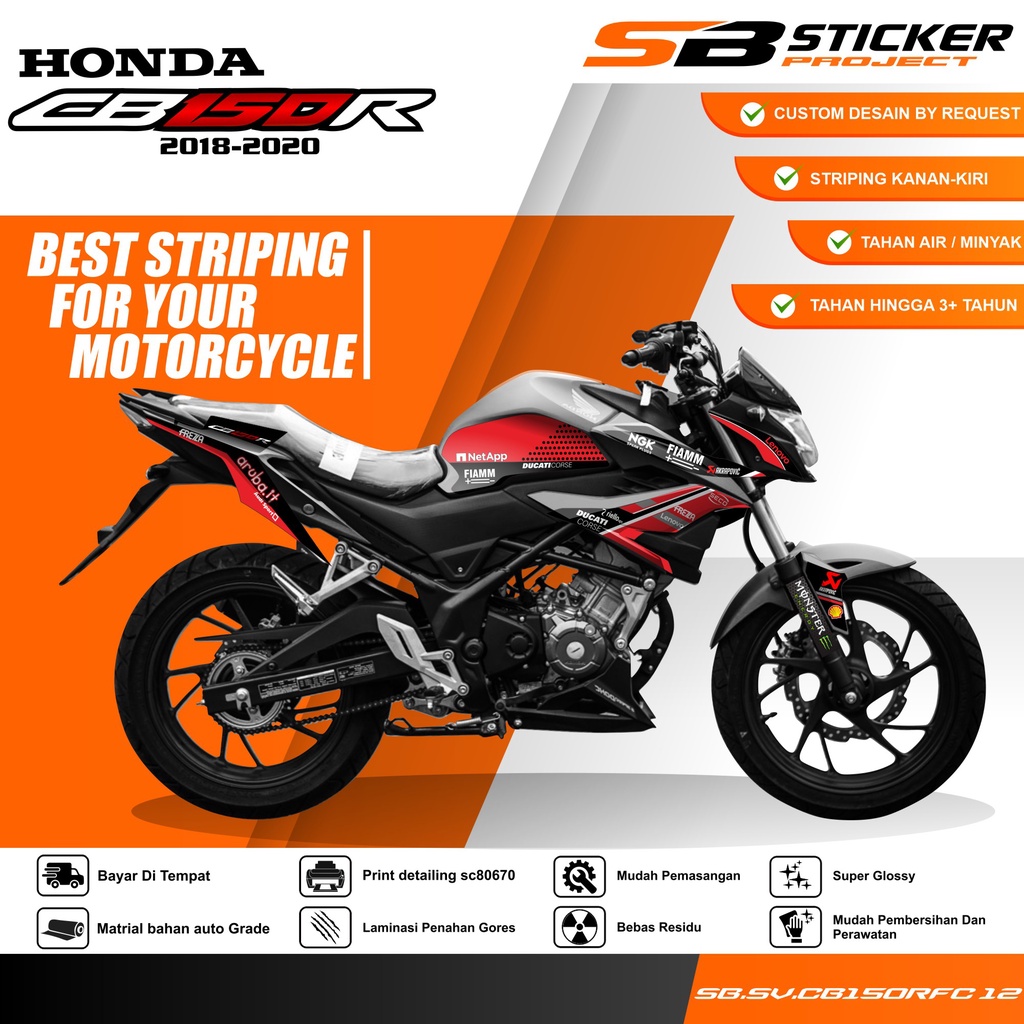 STRIPING CB150R FACELIFT - STRIPING HOLOGRAM HONDA CB150R FACELIFT 2018-2020 SB-012
