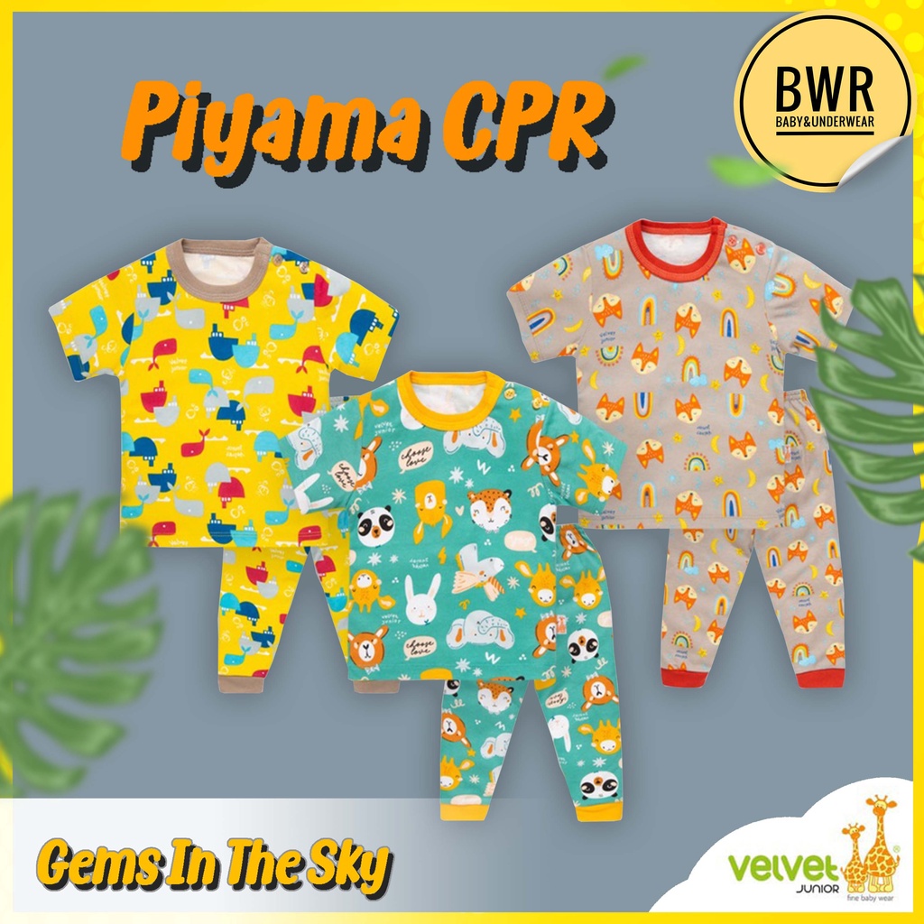 Setelan CPR Velvet Junior GEMS In The Sky / Oblong Anak Unisex Pendek Celana Panjang CPR | Bwr IX