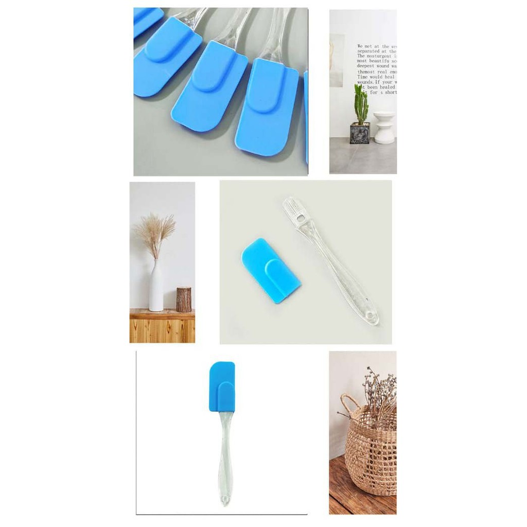 Spatula Silikon Mini / Spatula Kecil Sutil Kue / Spatula Silikon Pengaduk Kue Adonan Anti Lengket