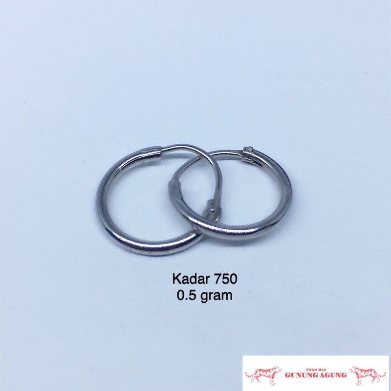 Anting Setengah Gram Kecil Polos 750